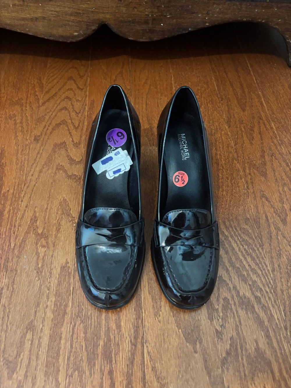 MICHAEL Michael Kors Black Patent Leather Loafers